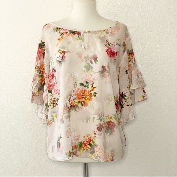 Velvet by Graham & Spencer Tops - Pink floral Blouse